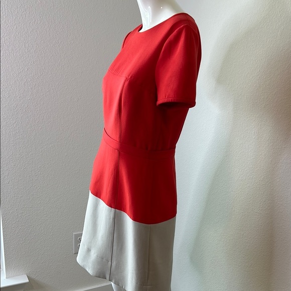 BCBGMaxAzria Red and Khaki A-Line Mini Dress - Picture 3 of 11